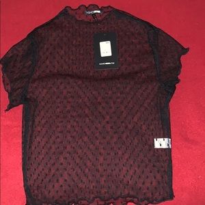 spot on sheer crop top